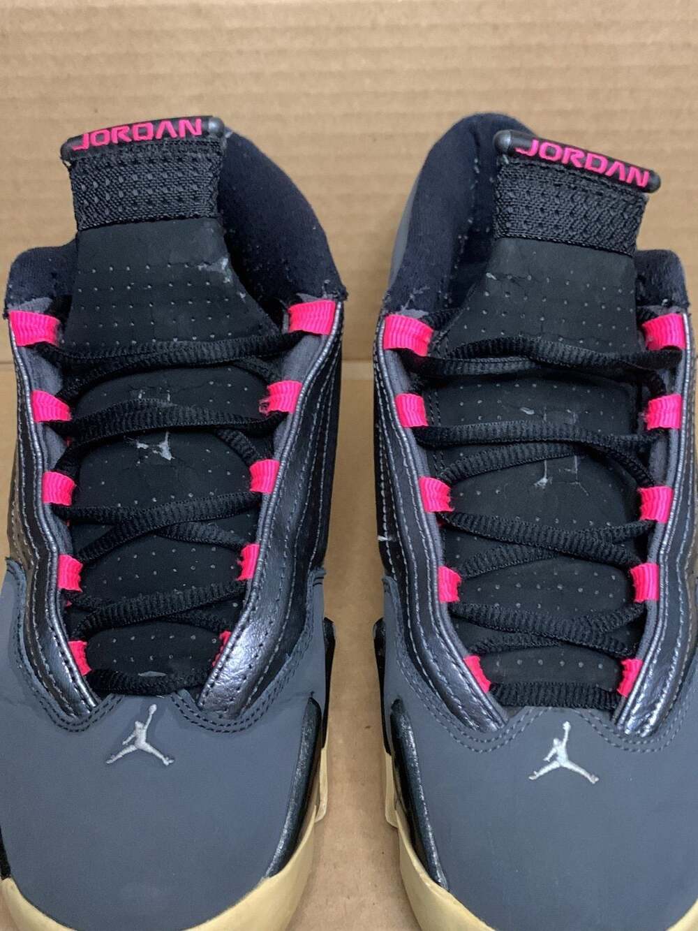 Air Jordan Retro 14 Metalic Gray Hyper Pink, Size 6Y - Picture 8 of 8